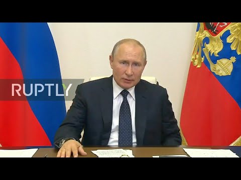 REFEED: Putin chairs meeting on coronavirus situation (English)