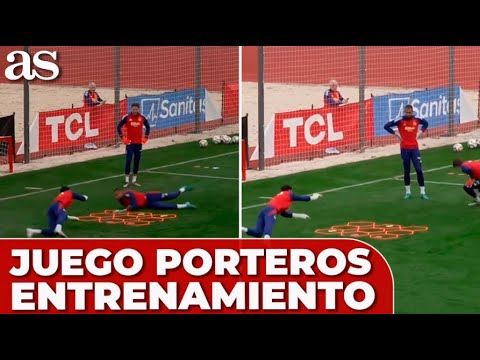 El JUEGOS más ORIGINAL para los PORTEROS en el entreno de la SELECCIÓN ESPAÑOLA