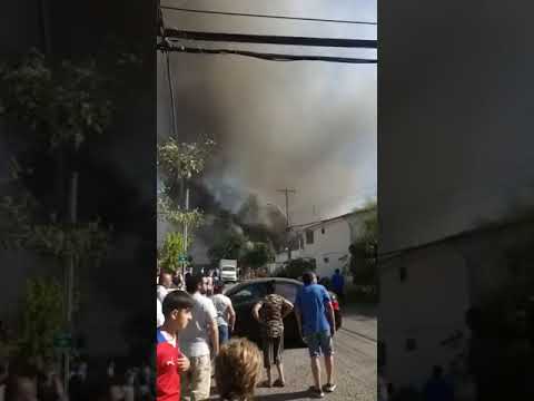#Incendio en #Hospital #Barros #Luco y casas aledañas