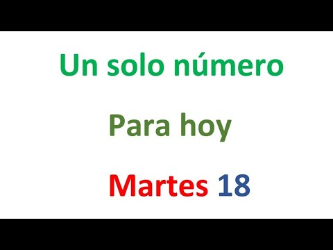 Un solo número para hoy Martes 18 de FEBRERO, EL CAMPEÓN DE LOS NÚMEROS