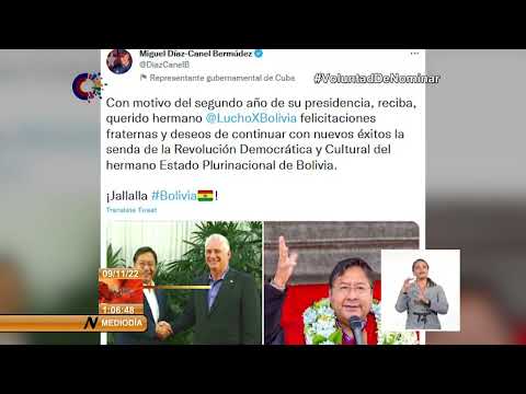 Presidente de Cuba felicita a su homólogo de Bolivia