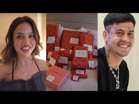 LA ROMÁNTICA SORPRESA DE EMILIA MERNES A DUKI POR SU CUMPLEAÑOS CON UNA INSÓLITA CANTIDAD DE REGALOS