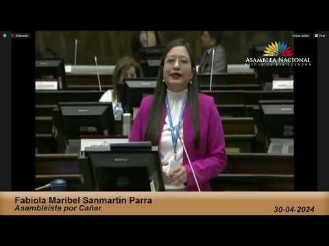 Asambleísta Fabiola Sanmartín -  Sesión 919 - #JuicioPolítico
