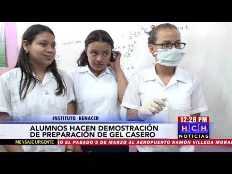 ¡Ejemplar! Estudiantes fabrican su propio Gel Antibacterial en centro educativo capitalino