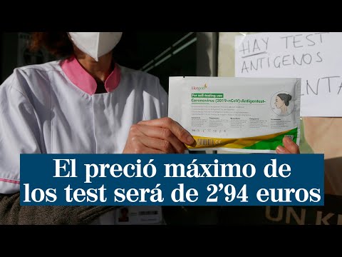 El Gobierno fija un precio máximo de los test Covid de 2,94 euros