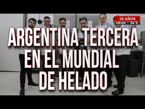 Argentina, tercera en el Mundial de Helado