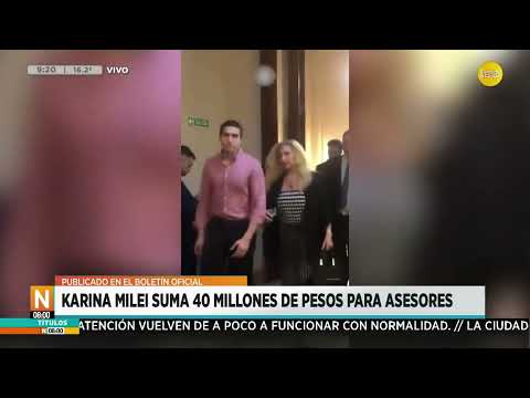 Boletín Oficial: Karina Milei suma 40 millones de pesos para asesores políticos ?N8:00? 16-04-24