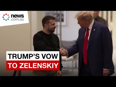 Trump meets with Zelenskiy, vows to end Ukraine war