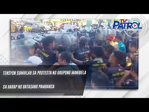 Tensyon sumiklab sa protesta ng grupong Manibela sa harap ng Batasang Pambansa | TV Patrol