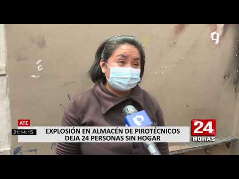 Ate: así quedó la zona de incendió y explosión en taller clandestino de pirotécnicos en Huaycán