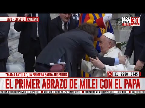 Así fue el primer encuentro entre Javier Milei y el Papa Francisco