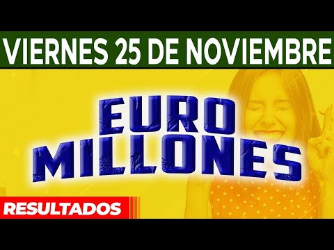 Resultado del sorteo Euromillones del Viernes 25 de Noviembre del 2022.