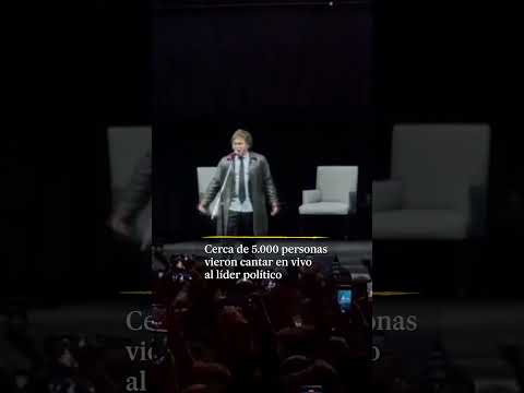 Javier Milei canta 'Panic Show' en la presentación de su libro en el Estadio Luna Park #shorts