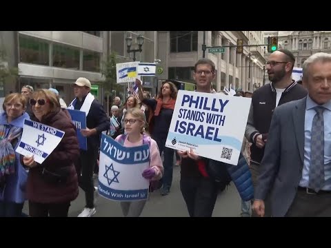 Hundreds gather to march for Israel in Philadelphia