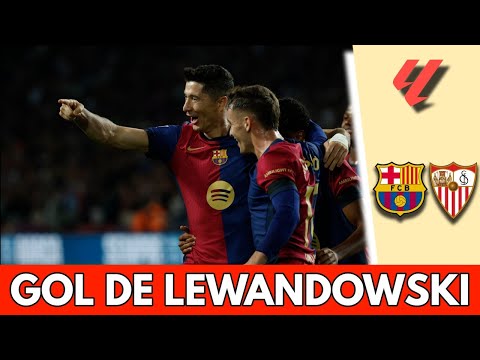 RAPHINHA puso la magia y LEWANDOWSKI anotó el gol. BARCELONA ya golea a SEVILLA | La Liga