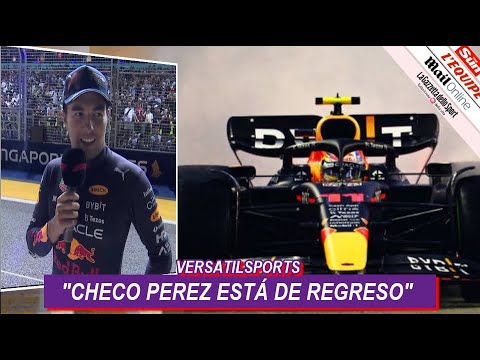 ASI REACCIONA PRENSA EUROPEA a SEGUNDO PUESTO de CHECO PEREZ CLASIFICACION GRAN PREMIO F1 SINGAPUR