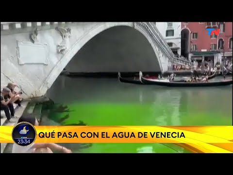 ITALIA I Sorpresa y preocupación en Venecia: las aguas se tiñeron de verde fosforescente