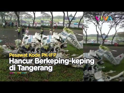 NGERI! Pesawat Berkode PK-IFP Hancur Berkeping-keping