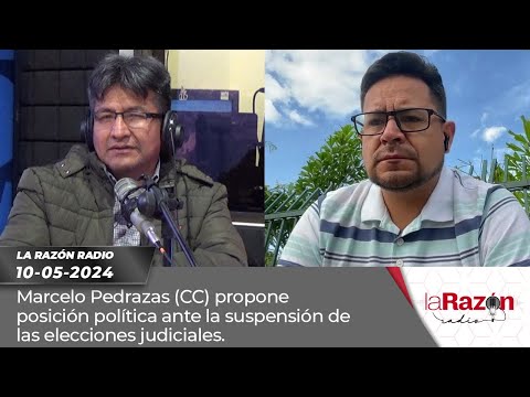 Marcelo Pedrazas (CC) propone posición política ante la suspensión de las elecciones judiciales.