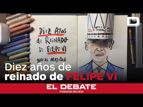 El décimo aniversario del reinado del Rey Felipe VI visto por Cuesta y Sañus