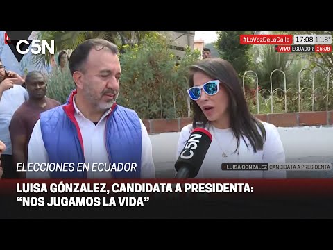 La palabra de LUISA GONZÁLEZ, la FAVORITAS en las ENCUESTAS en las ELECCIONES de ECUADOR