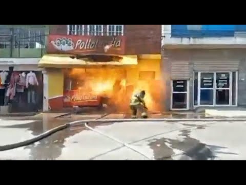 Explosión deja heridos a cuatro bomberos voluntarios que apagaban un incendio en Huehuetenango