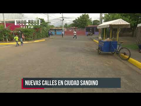 Zona Cinco de Ciudad Sandino inaugura obras de adoquinado - Nicaragua