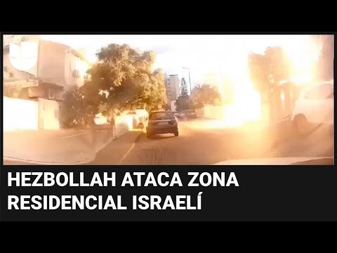 Imágenes captan un misil de Hezbollah impactando en zona residencial en Israel