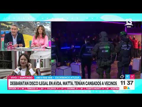 Desbaratan discoteca ilegal en Avenida Matta, Santiago | Tu Día | Canal 13