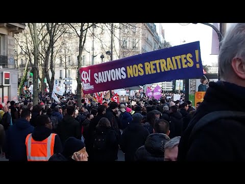 Más de 500.000 franceses se concentran en París en protesta por la reforma de las pensiones