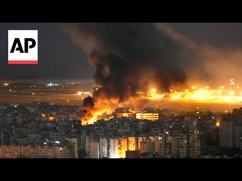 Destruction in Beirut's southern suburb after Israel strikes buildings of Hezbollah's financial arm