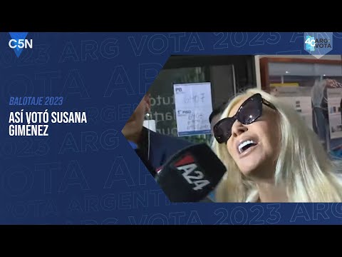 Votó SUSANA GIMÉNEZ: El que GANE que AME mucho a la PATRIA
