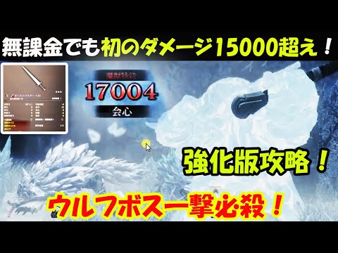 【WIZダフネ2年目完全無課金攻略】スノーウルフリーダーを一撃必殺！ダメージ15000超え！強化版攻略：ビーストバスター＋会心＋氷割り！【Wizardry Variants Daphne】
