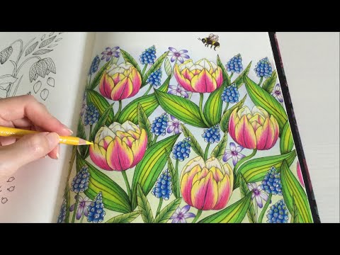 Download Youtube to mp3: HOW I COLOR TULIP Blomstermandala Coloring Book Coloring With ...