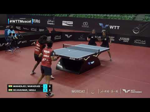 Table Tennis 🥍 Sutirtha M./Ayhika M. vs Sreeja A./Selena S. | WS | WTT Contender Muscat 2022 (SF)