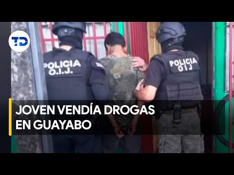 Hombre de 20 años es detenido por venta de drogas en Guayabo de Mora