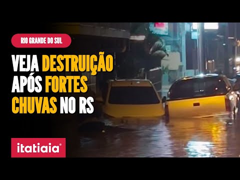 FORTES CHUVAS VOLTAM A CAUSAR DESTRUIÇÃO NO RIO GRANDE DO SUL
