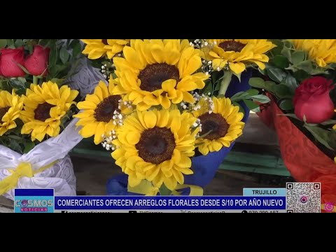 Trujillo: comerciantes ofrecen arreglos florales desde 10 soles por Año Nuevo
