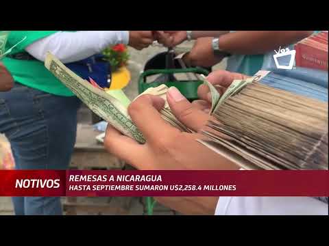 Remesas enviadas a Nicaragua suben un 45% de enero a septiembre de 2022