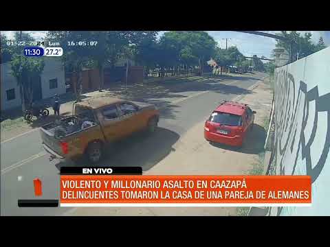 Violento y millonario asalto en Caazapá
