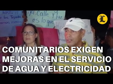 Comunitarios exigen mejoras en el servicio de agua y electricidad en San Víctor