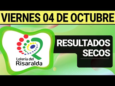 Resultado SECOS Lotería de RISARALDA del Viernes 4 de Octubre de 2024  SECOS