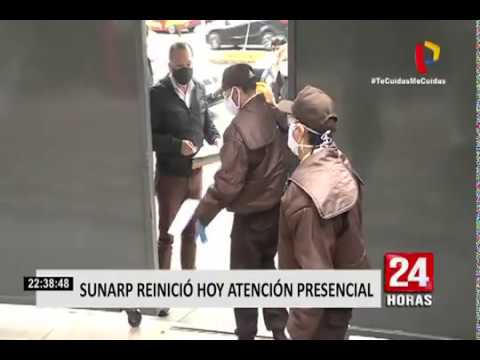 Sunarp reinició actividades tras desconfinamiento parcial