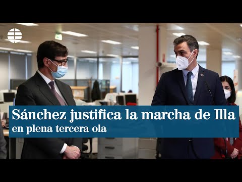 Sánchez justifica la marcha de Illa en plena tercera ola por el desafío de las catalanas