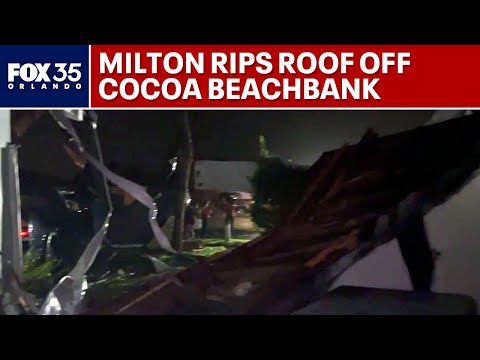 Hurricane Milton damage: Building's roof ripped clean off during strong winds