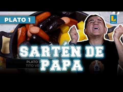 Sartén de papa, mini salchichas, morcillas con smoothie tropical | El Gran Chef Famosos