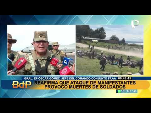 CCFFAA: atacantes que les lanzaron piedras son responsables de la muerte de soldados en Puno