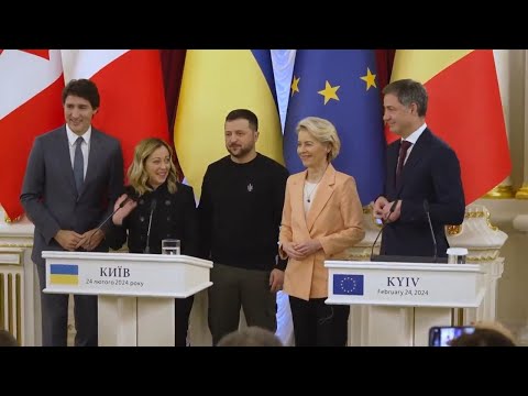 Zelenskyy hosts Western leaders in Kyiv as Ukraine marks 2 years since Russia's invasion
