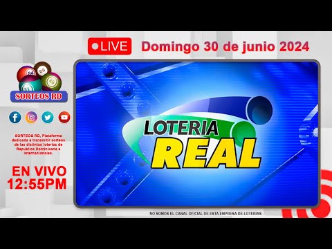 Lotería Real EN VIVO  | Domingo 30 de junio 2024 – 12:55 PM