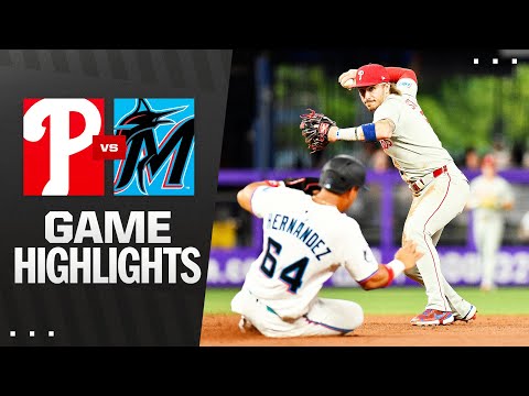 Phillies vs. Marlins Highlights (6/19/25) | MLB Highlights